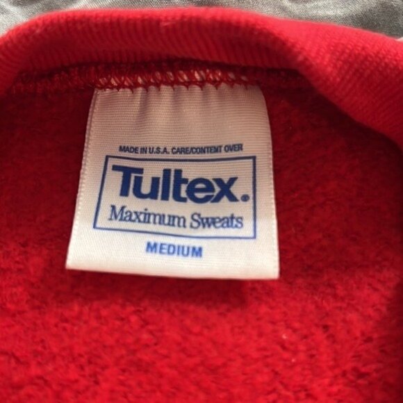 Vintage Christmas Sweatshirt Teddy Bear Tree Red Holiday Pullover - Picture 7 of 9